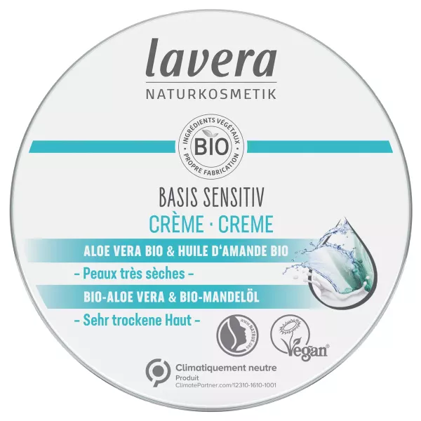 Lavera Basis Sensitiv Crème All-Round Aloe-Vera & Huile d'amande 150ml Lavera Basis Sensitiv Crème All-Round Aloe-Vera & Huile d'amande 150ml