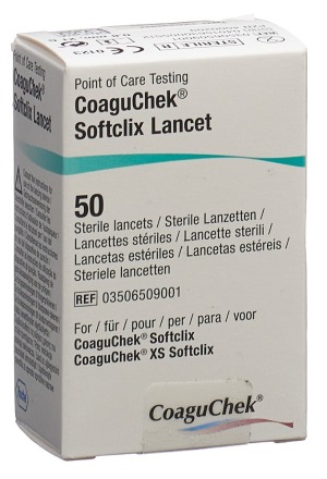 Lancettes COAGUCHEK XS SoftClix 50 pièces