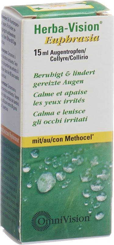 Herba Vision Euphrasia gouttes pour les yeux 15ml Herba Vision Euphrasia gouttes pour les yeux 15ml