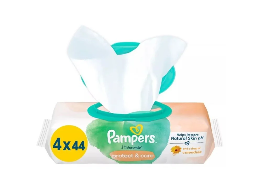 Pampers Lingettes humides Harmonie Calendula 44 pièces