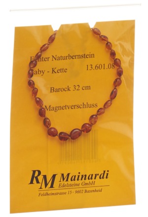 MAINARDI Nature Ambre 32cm Baroque Noix de fermeture magnétique