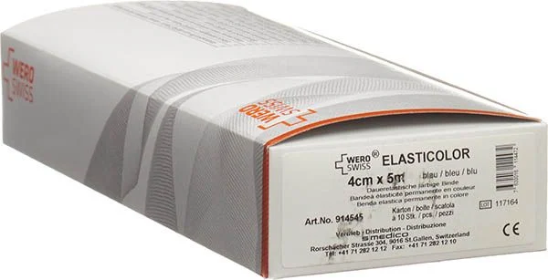 WERO SWISS Elasticolor El Bind 5mx4cm bleu 10 pièces