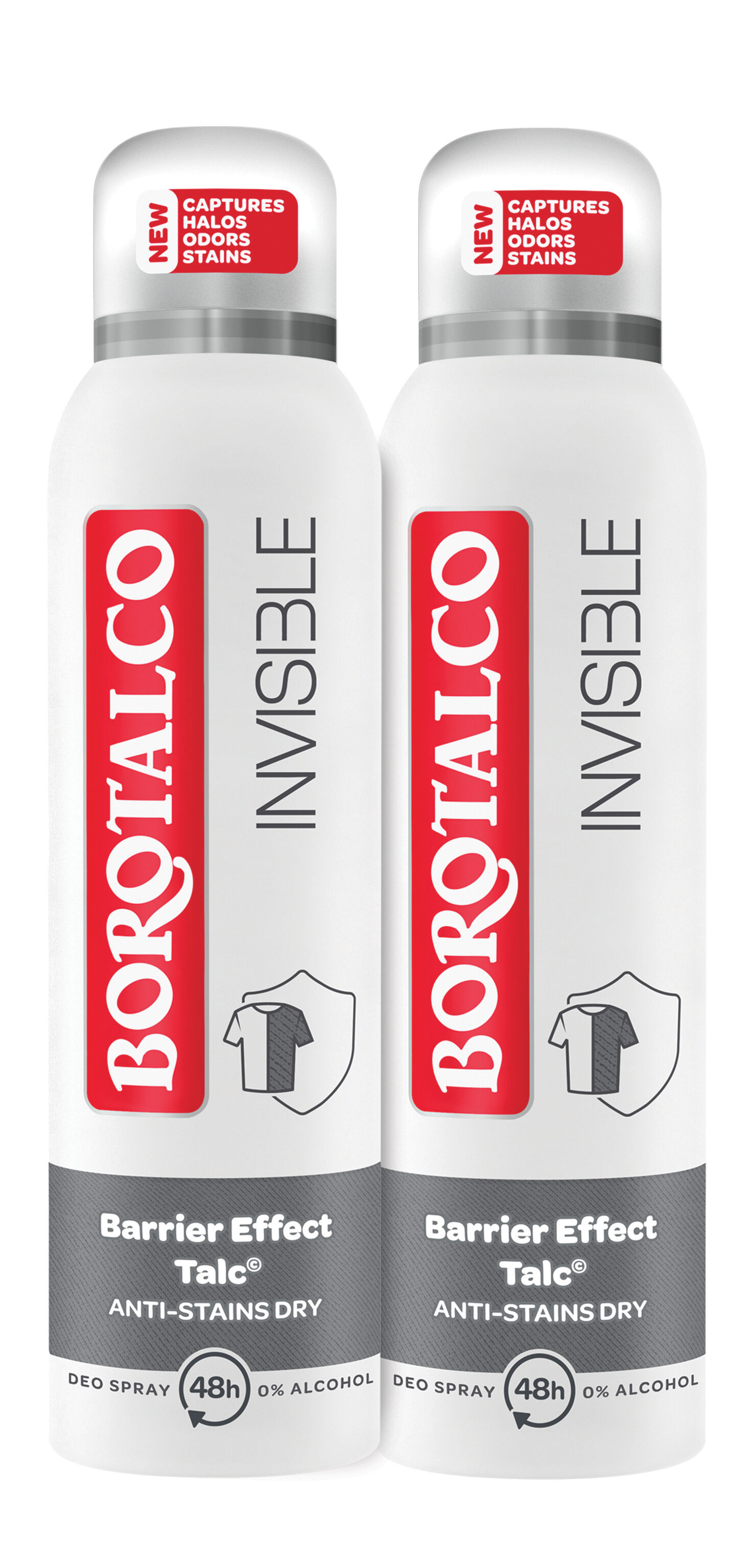 BOROTALCO Déodorant Invisible Spray 2 x 150ml