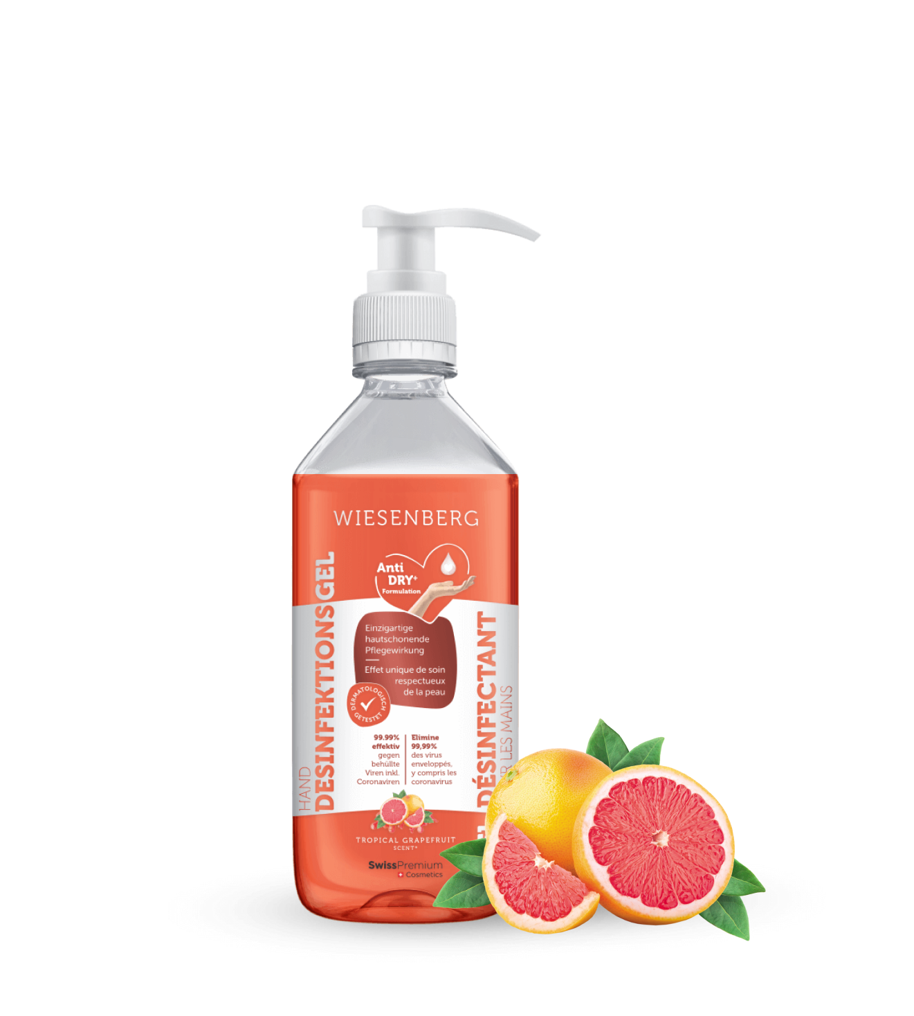 Gel désinfectant pour les mains Wiesenberg Trop Grapefruit 500ml
