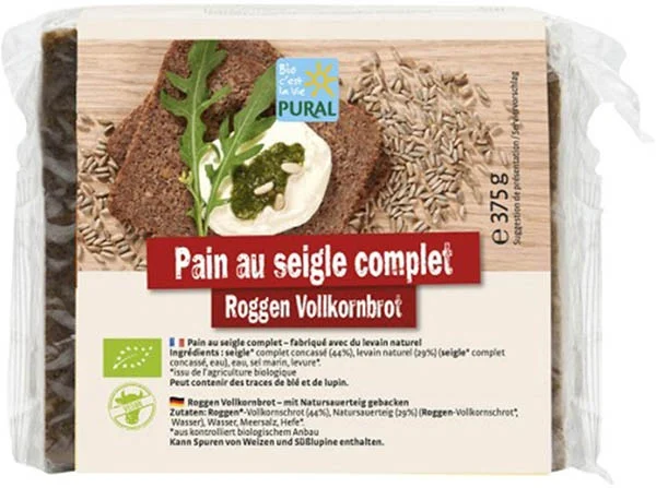 Pain de seigle complet Pural 375 g