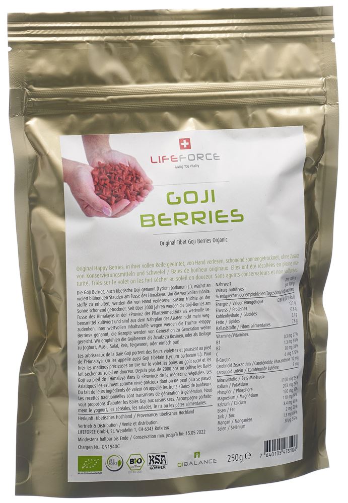 QiBalance Goji Berries séchées bio Btl 250g