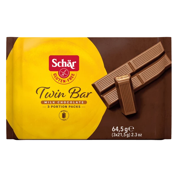 Schär Twin Bar Snack avec chocolat sans gluten 3 x 21.5g