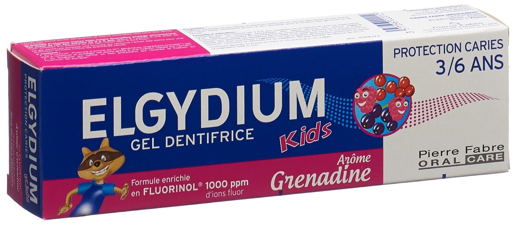 Dentifrice Elgydium Kids baies rouges 3-6 ans 50ml