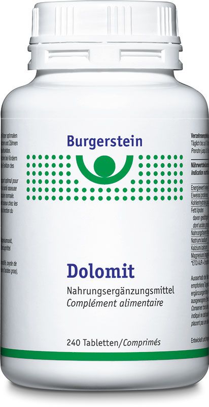 BURGERSTEIN Comprimés de dolomite 240 pièces BURGERSTEIN Comprimés de dolomite 240 pièces