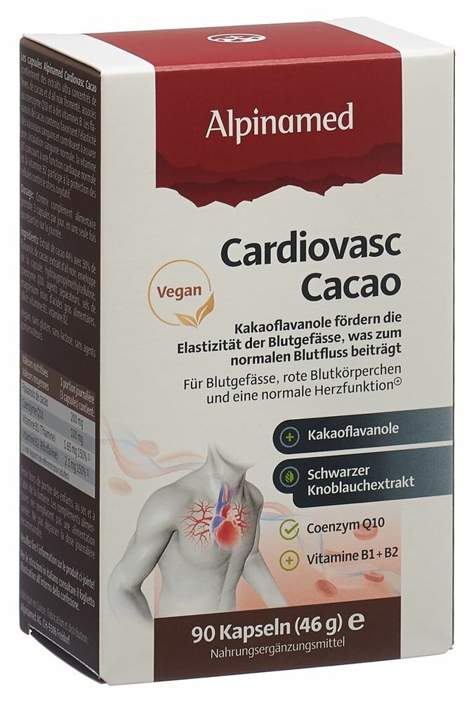 ALPINAMED Cardiovasc Cacao Capsules 90 pièces ALPINAMED Cardiovasc Cacao Capsules 90 pièces