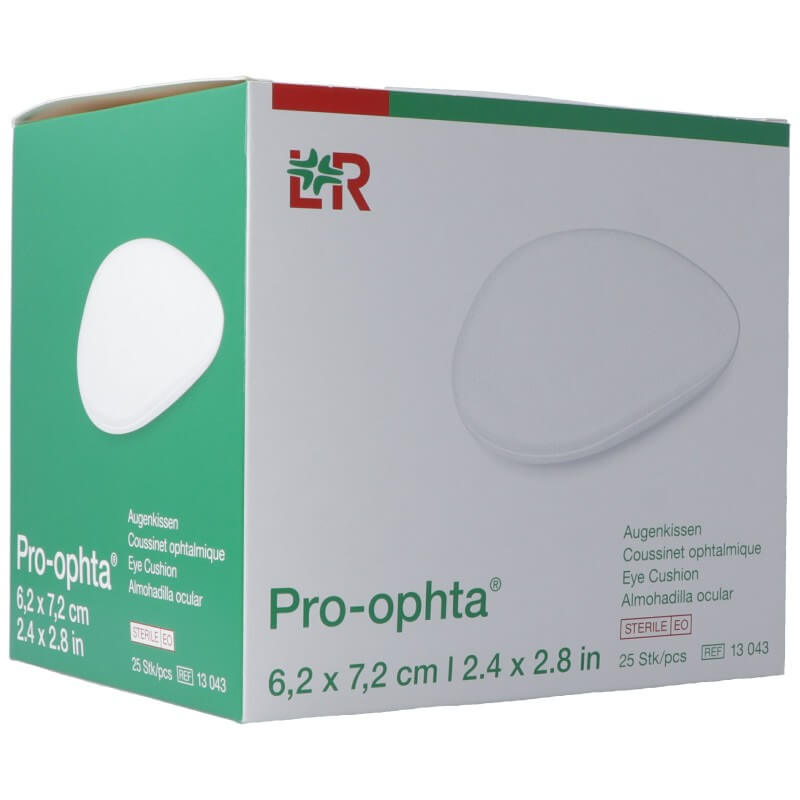 Pro-ophta coussinets oculaires 6.2x7.2cm stérile 25 pièces Pro-ophta coussinets oculaires 6.2x7.2cm stérile 25 pièces