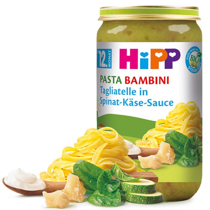 Hipp PB Tagliatelle sauce épinards et fromage bio 250g