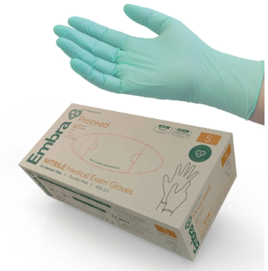 EMBRA Gants d'examen S Nitrile 200 pièces