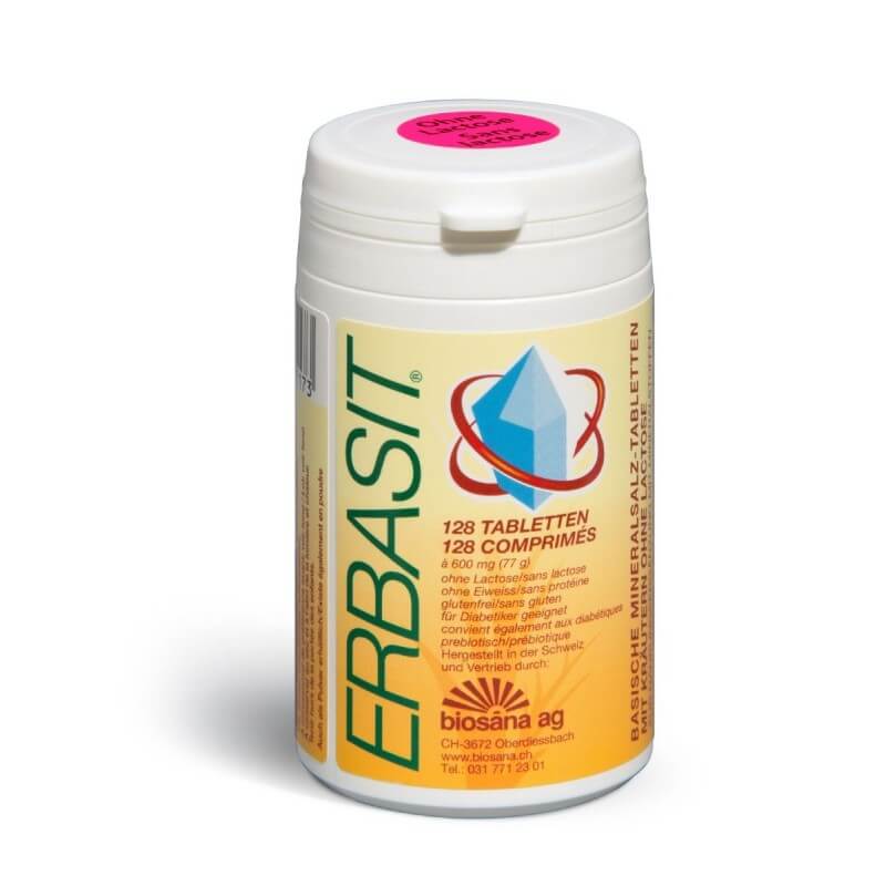 ERBASIT sels minéraux en comprimés sans lactose 128 pièces