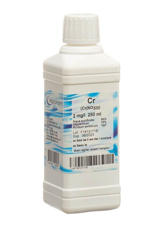 OLIGOPHARM Solubilité du chrome 2 mg/l 250ml