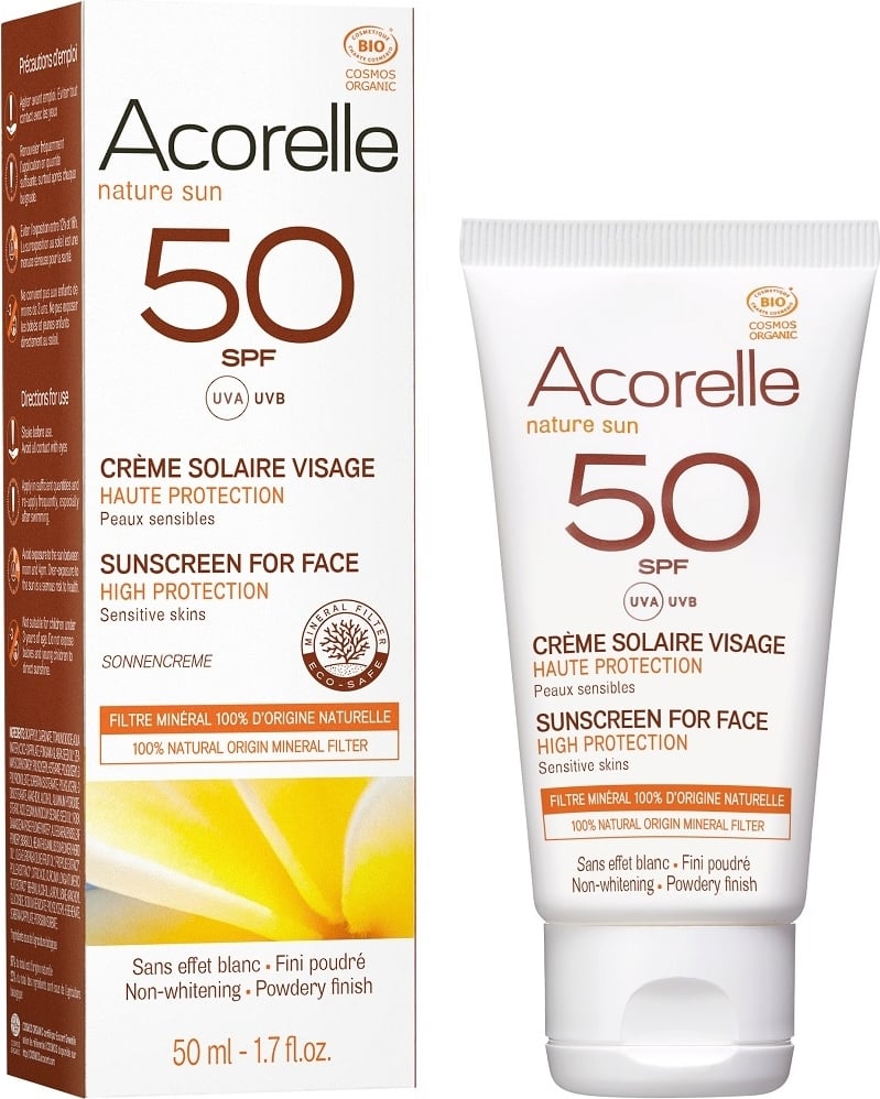 Acorelle Crème solaire visage SPF50 50ml Acorelle Crème solaire visage SPF50 50ml