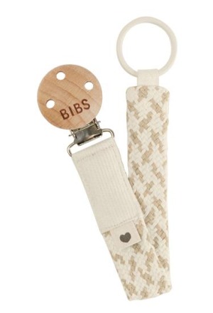 BIBS Nuggi Clip braided ivory/vanilla
