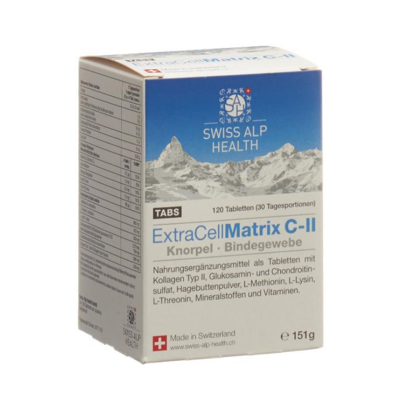 EXTRA CELL Matrix C-II TABS pour les articulations 120 pièces EXTRA CELL Matrix C-II TABS pour les articulations 120 pièces
