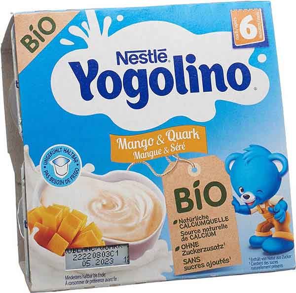 Nestlé Yogolino Bio Séré à la mangue 6M 4 x 90g