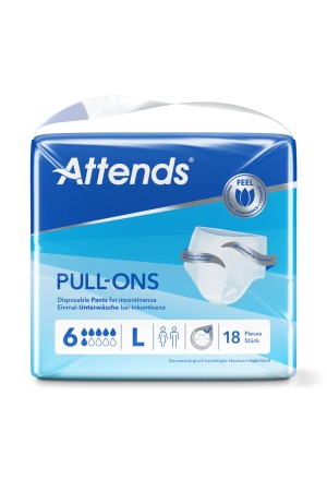 ATTENDS Pull Ons 6 L Btl 18 pièces