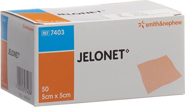 Jelonet gaze de paraffine 5cmx5cm stérile 50 pièces