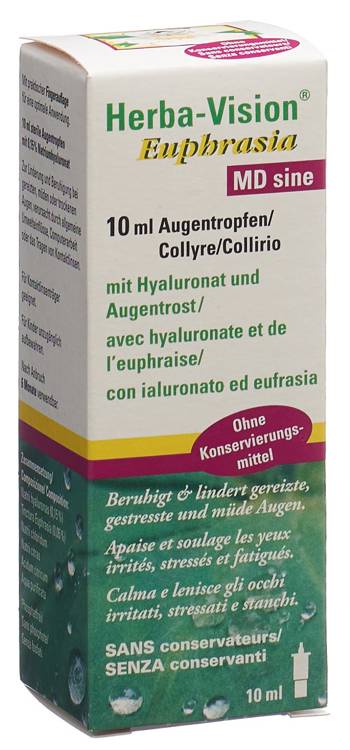 Herba Vision Euphrasia MD sine gouttes pour les yeux 10ml Herba Vision Euphrasia MD sine gouttes pour les yeux 10ml