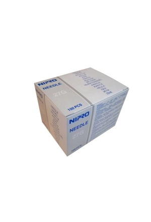 Aiguilles jetables Nipro 0.4x13mm 27Gx1/2" gris 100 pièces