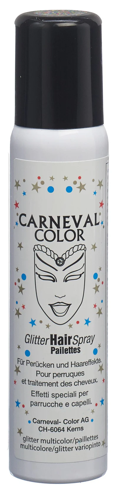 CARNEVAL Color Spray pailleté pour cheveux multicolore 100ml