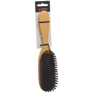 Brosse à cheveux Herba poils de sanglier ovale bois de hêtre certifié FSC