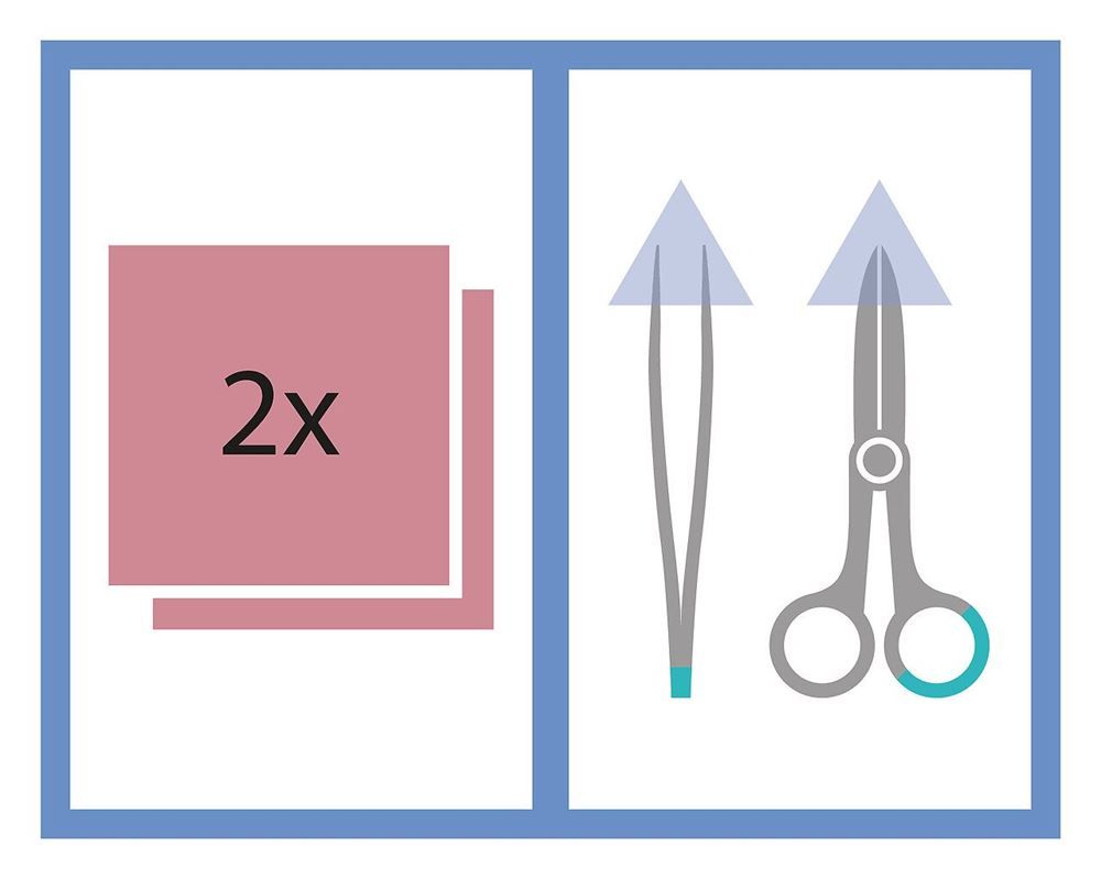 MediSet Ciseaux pour enlever les sutures, stérile