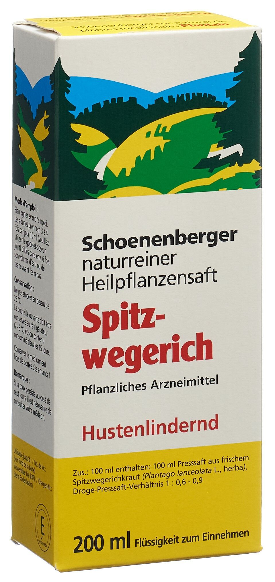 Jus de plantain médicinal Schoenenberger 200ml Jus de plantain médicinal Schoenenberger 200ml