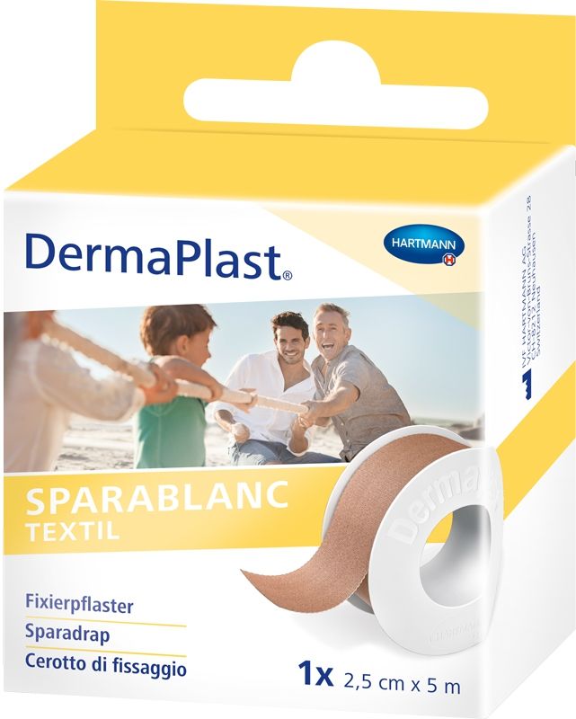 DermaPlast® Sparablanc Textile 2.5cmx5m couleur chair DermaPlast® Sparablanc Textile 2.5cmx5m couleur chair