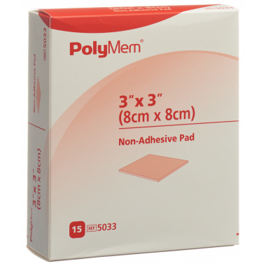Pansement PolyMem 8x8cm Non Adhésif stérile 15 pièces
