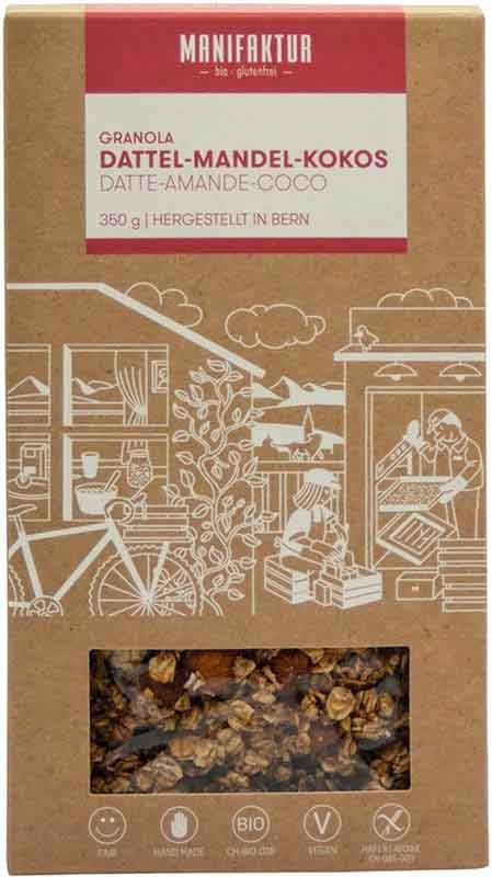 MANIFAKTUR Granola Dattes Amandes&Coco Bio 350g MANIFAKTUR Granola Dattes Amandes&Coco Bio 350g