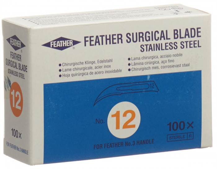 FEATHER Lames de scalpel ster no 12 100 pièces