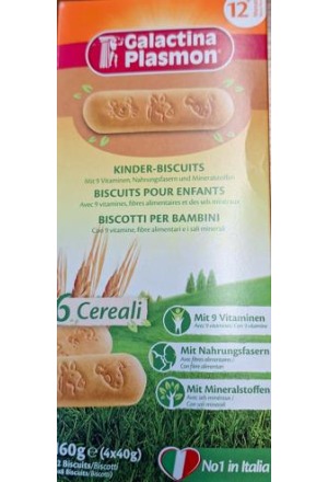 GALACTINA Plasmon 6 Cereali Bisc pour enfants 4 x 40g