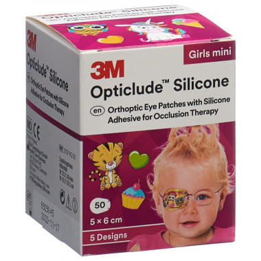 3M Opticlude Silicone Pansement oculaire 5x6cm Mini Girls 50 pièces 3M Opticlude Silicone Pansement oculaire 5x6cm Mini Girls 50 pièces