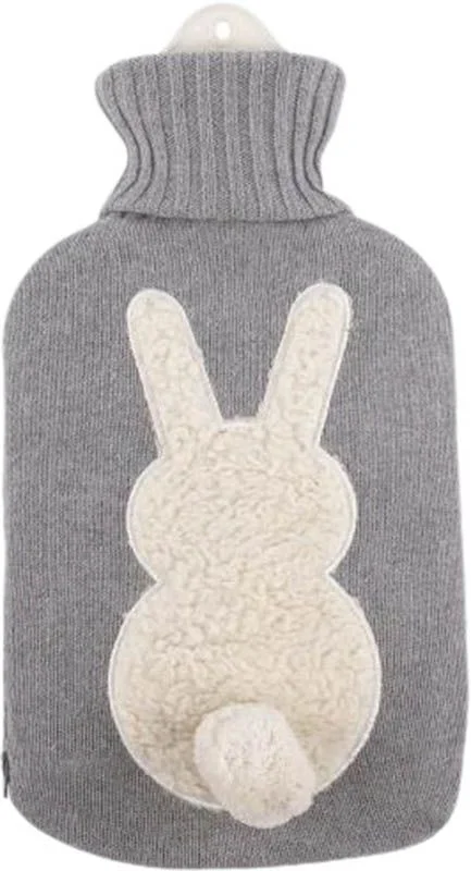 SÖNGER bouillotte cautchouc naturel tricoté 2l lapin