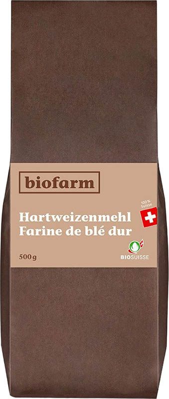 Farine de blé dur BIOFARM CH Bourgeon Btl 500g