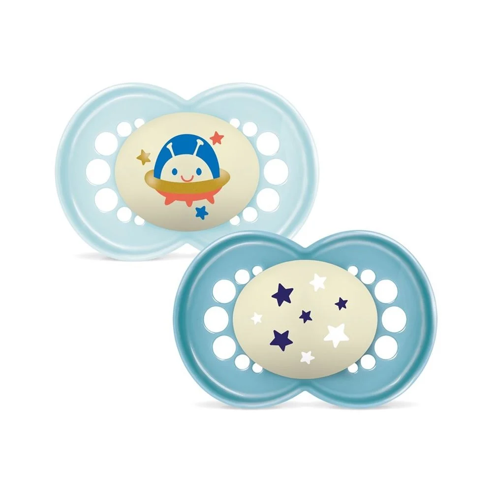 MAM Night Sucette Sil 6-16m Boy (n) 2 pièces