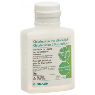 B. Braun Chlorhexidine 2 % non coloré 100ml B. Braun Chlorhexidine 2 % non coloré 100ml