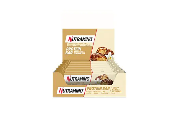 NUTRAMINO Barre protéinée Vanille & Caramel 12 x 55g