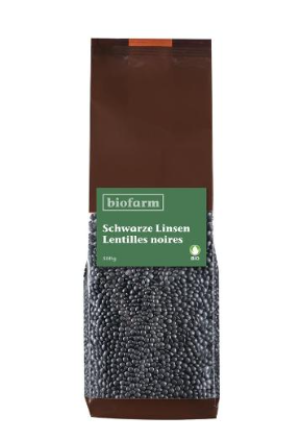 Lentilles noires Beluga Bourgeon BIOFARM 500g