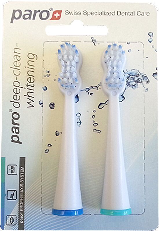 Paro deep clean whi Brosse à dents de rechange sonic 2 pièces Paro deep clean whi Brosse à dents de rechange sonic 2 pièces