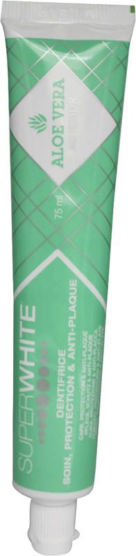 Dentifrice SUPERWHITE à l'aloe vera 75ml Dentifrice SUPERWHITE à l'aloe vera 75ml