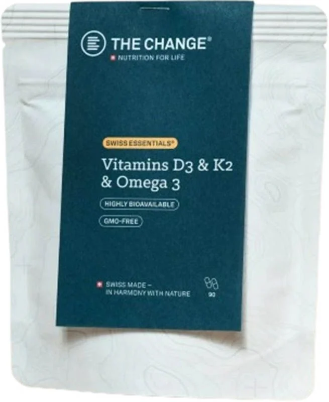 BE THE CHANGE VitD3&K2&Omega3 Capsules de remplissage 90 pièces