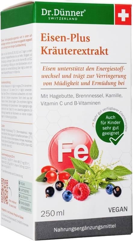 Dr. Dünner Extrait de fer Plus aux herbes Fl 250ml
