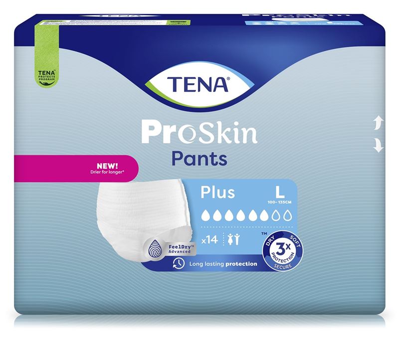 TENA Pants Plus L 100-135cm 14 pièces