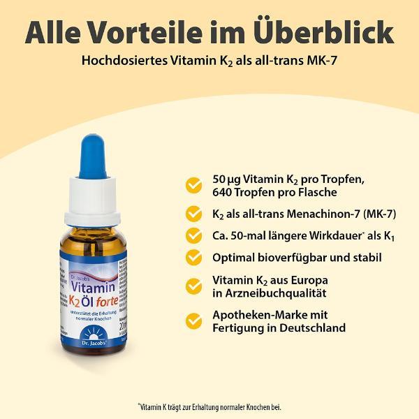 DR. JACOB'S Huile de vitamine D3K2 20ml