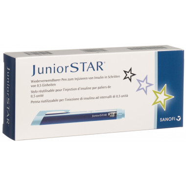 Stylo à insuline JuniorStar Lantus/Apidra/Insuman bleu